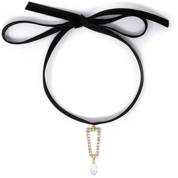 Joomi Lim Velvet Choker w/ Crystal Charm Joomi Lim Velvet Choker w/ Crystal Charm