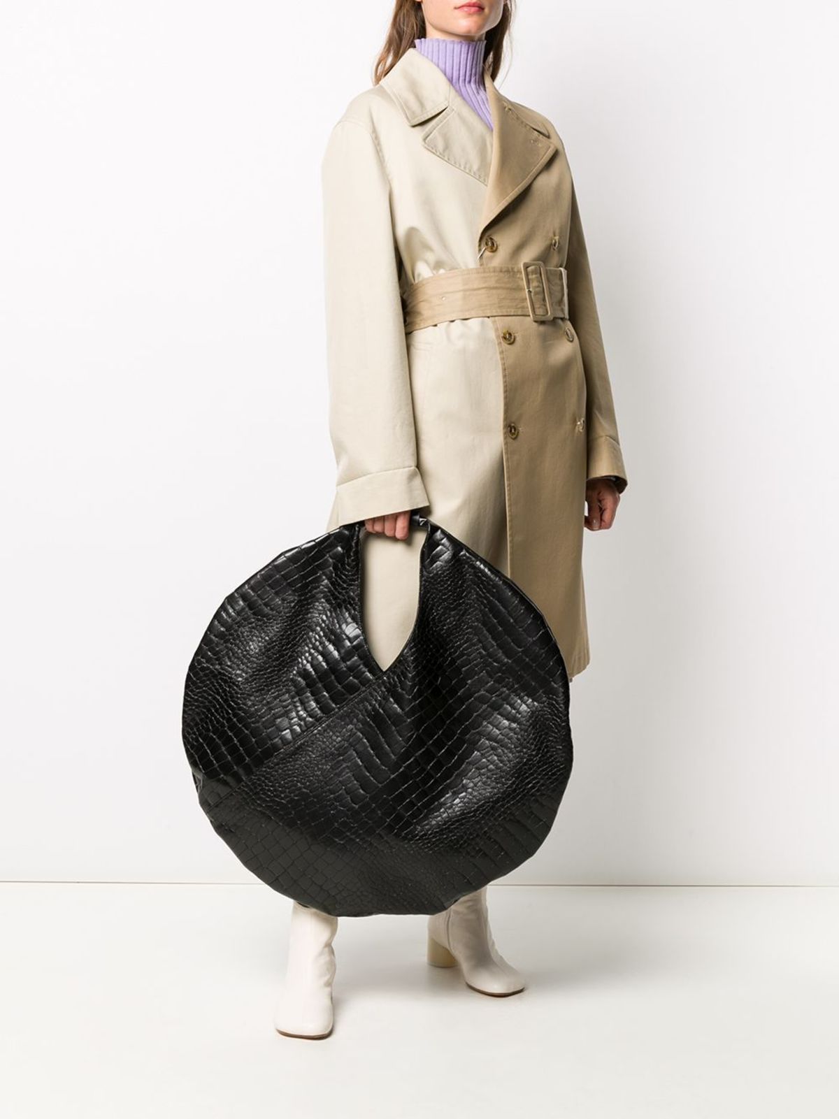 バッグ MM6 Maison Margiela SHOPPING BAG MM6 MAISON MARGIELA｜SHOPPING BAG WRINKLE FABRIC｜GREEN