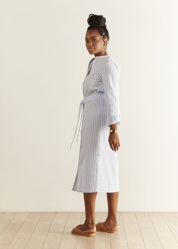 Just Female Payton Long Shirt - Chambray Stripe Just Female Payton Long Shirt - Chambray Stripe