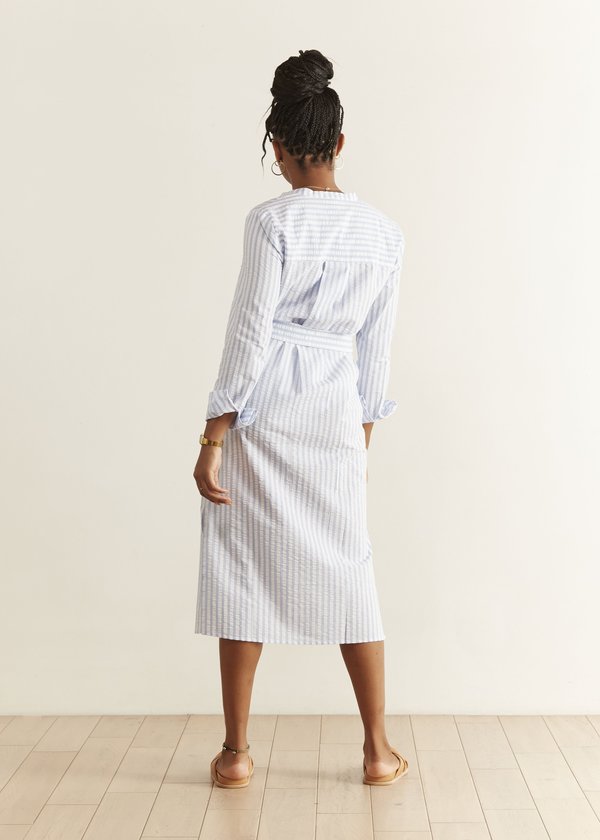Just Female Payton Long Shirt - Chambray Stripe Just Female Payton Long Shirt - Chambray Stripe