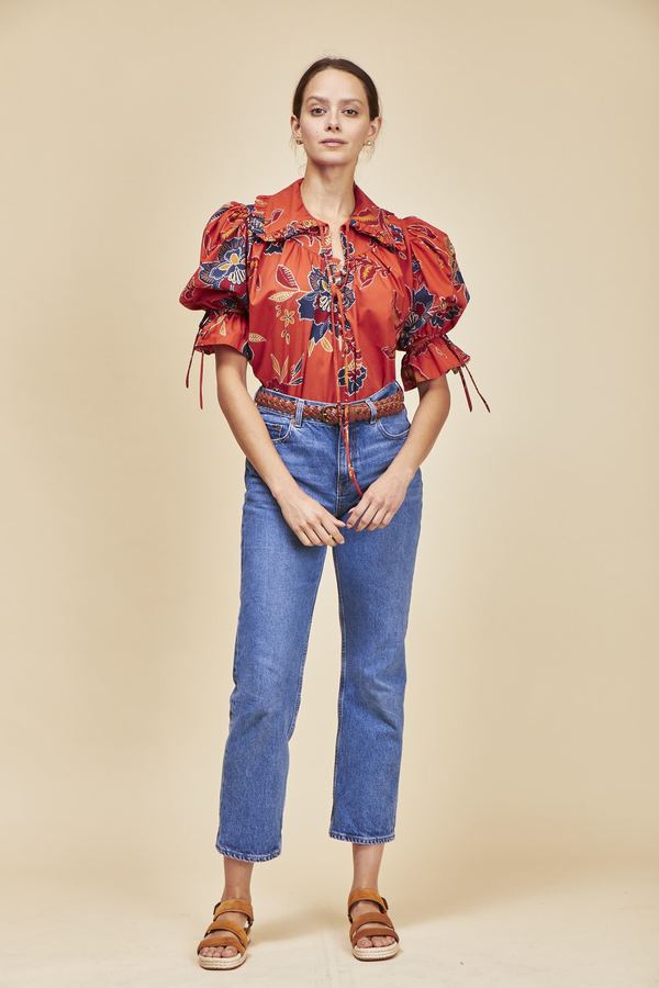 Hunter Bell Mayfair Blouse - Red Willow Hunter Bell Mayfair Blouse - Red Willow