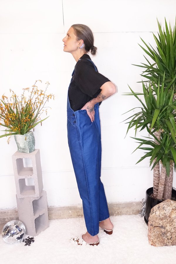 Caron Callahan Abbot Overalls - Indigo Moleskin Caron Callahan Abbot Overalls - Indigo Moleskin