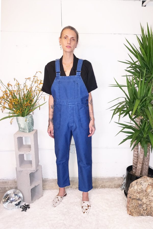 Caron Callahan Abbot Overalls - Indigo Moleskin Caron Callahan Abbot Overalls - Indigo Moleskin