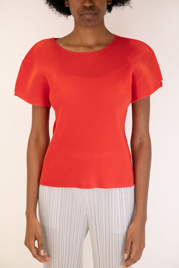 Issey Miyake Pleats Please April Mist Top - Red | Garmentory