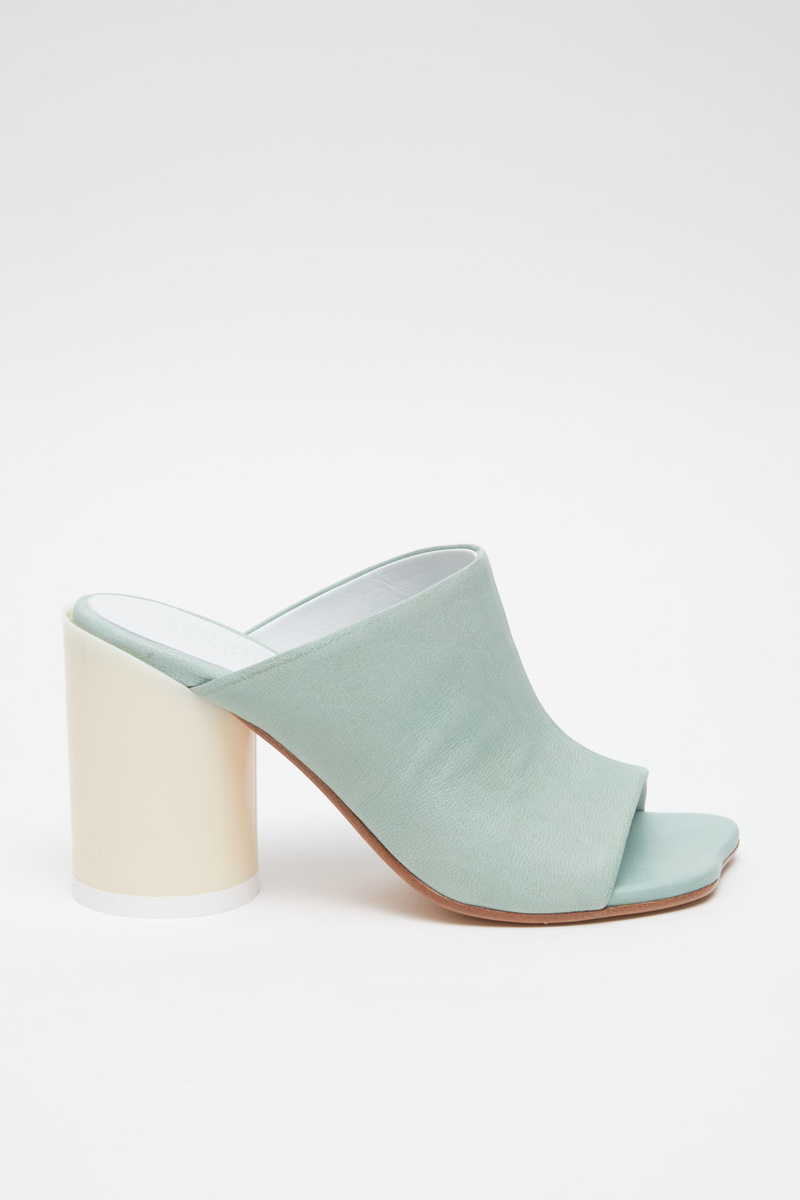 MM6 Maison Margiela Anatomic Mules - Green/Bone | Garmentory