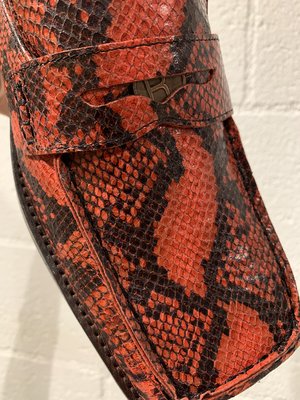 Martine Rose Snakeskin Arches Loafer Mule - Red Martine Rose Snakeskin Arches Loafer Mule - Red