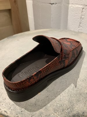 Martine Rose Snakeskin Arches Loafer Mule - Red Martine Rose Snakeskin Arches Loafer Mule - Red