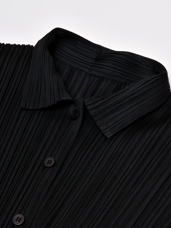 Pleats Please Issey Miyake Basic Shirt - Black Pleats Please Issey Miyake Basic Shirt - Black