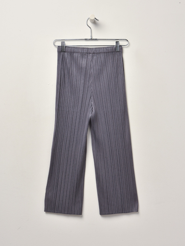 Pleats Please Issey Miyake Basic Cropped Pants - Gray Pleats Please Issey Miyake Basic Cropped Pants - Gray