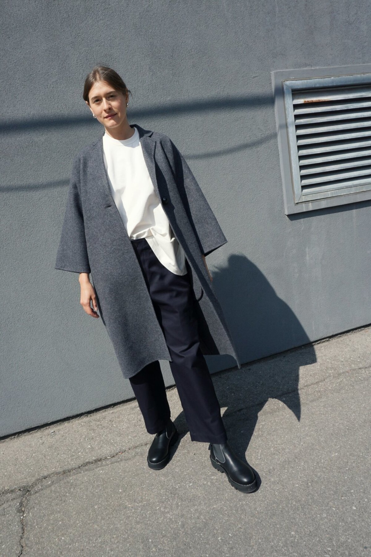 SOFIE D'HOORE グレー カシミア ウール コート SOFIE D'HOORE ソフィードール ウールカシミア コート38 グレー