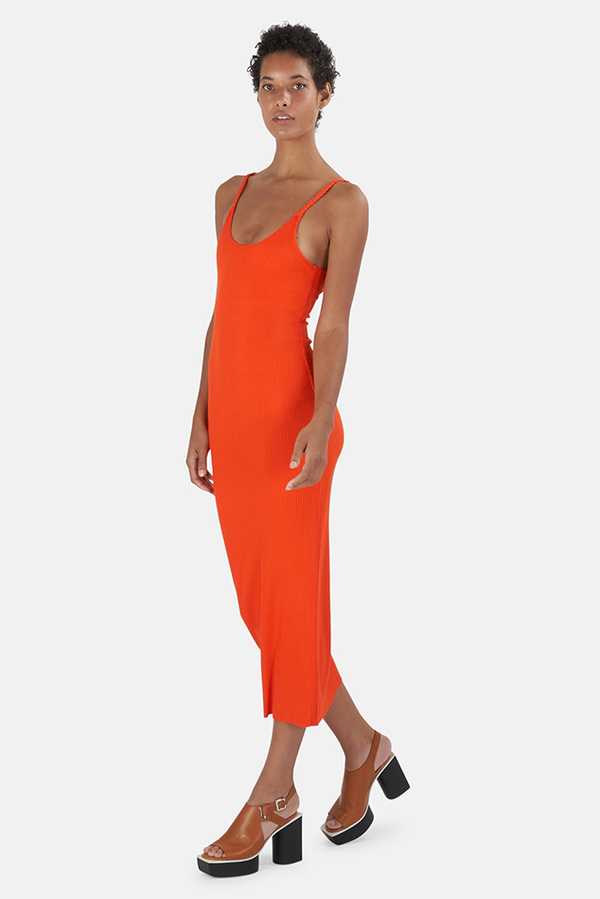 The Range Braided Strap Midi Dress - Lava The Range Braided Strap Midi Dress - Lava