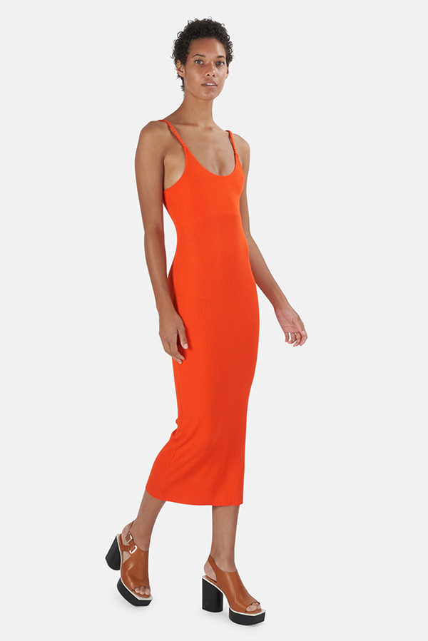 The Range Braided Strap Midi Dress - Lava The Range Braided Strap Midi Dress - Lava