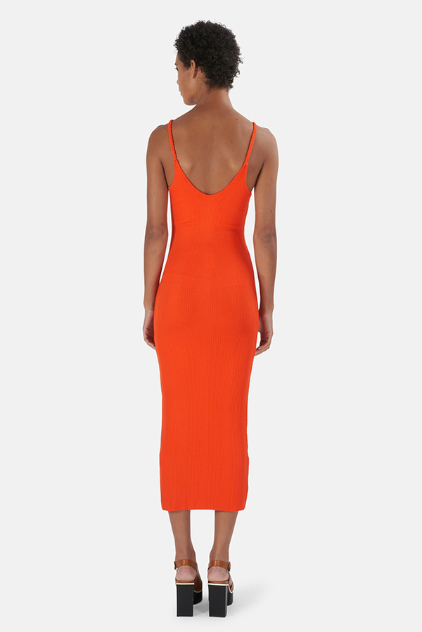 The Range Braided Strap Midi Dress - Lava The Range Braided Strap Midi Dress - Lava