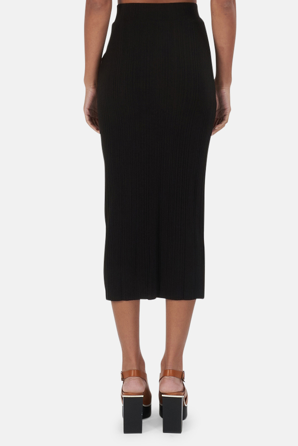 The Range Wave Rib Button-Up Skirt - Black The Range Wave Rib Button-Up Skirt - Black