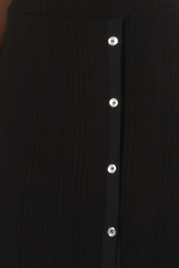The Range Wave Rib Button-Up Skirt - Black The Range Wave Rib Button-Up Skirt - Black