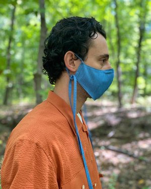 Tony Shirtmakers Caccioppoli LightWEIGHT Denim Face Mask Tony Shirtmakers Caccioppoli LightWEIGHT Denim Face Mask