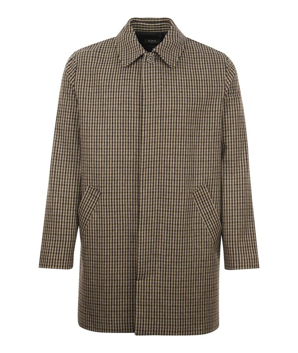 A.P.C. Flynn Recycled Wool Mac Jacket - Beige A.P.C. Flynn Recycled Wool Mac Jacket - Beige