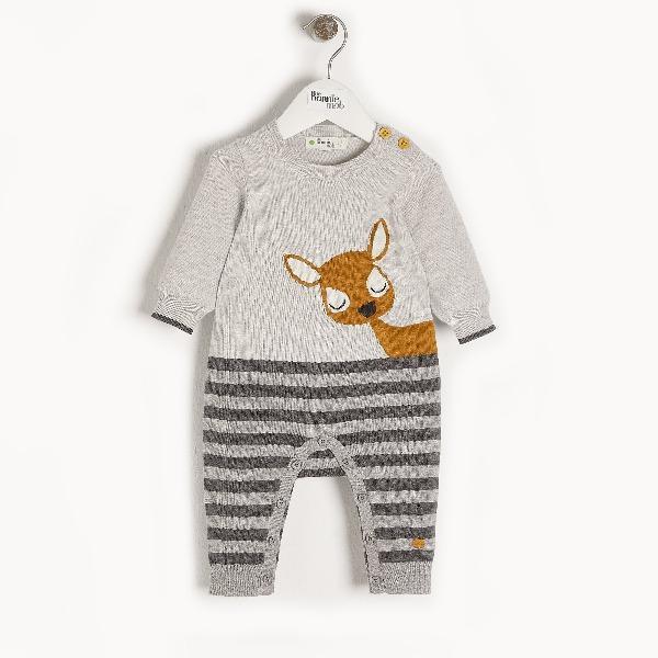 kids the bonnie mob bambi playsuit - grey kids the bonnie mob bambi playsuit - grey
