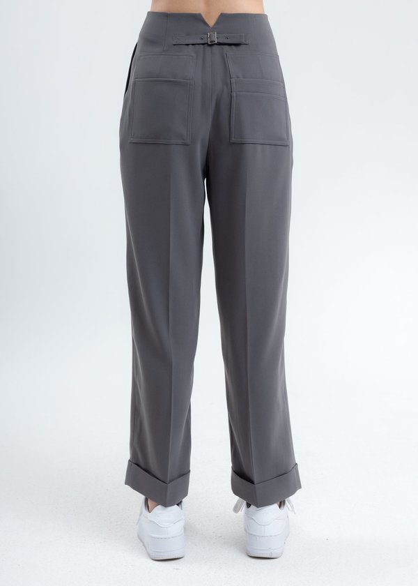 MOON CHOI Archive Back Pocket Trousers - Taupe MOON CHOI Archive Back Pocket Trousers - Taupe