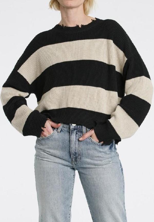Pistola Eva Sweater - Black/Oatmeal Stripe Pistola Eva Sweater - Black/Oatmeal Stripe