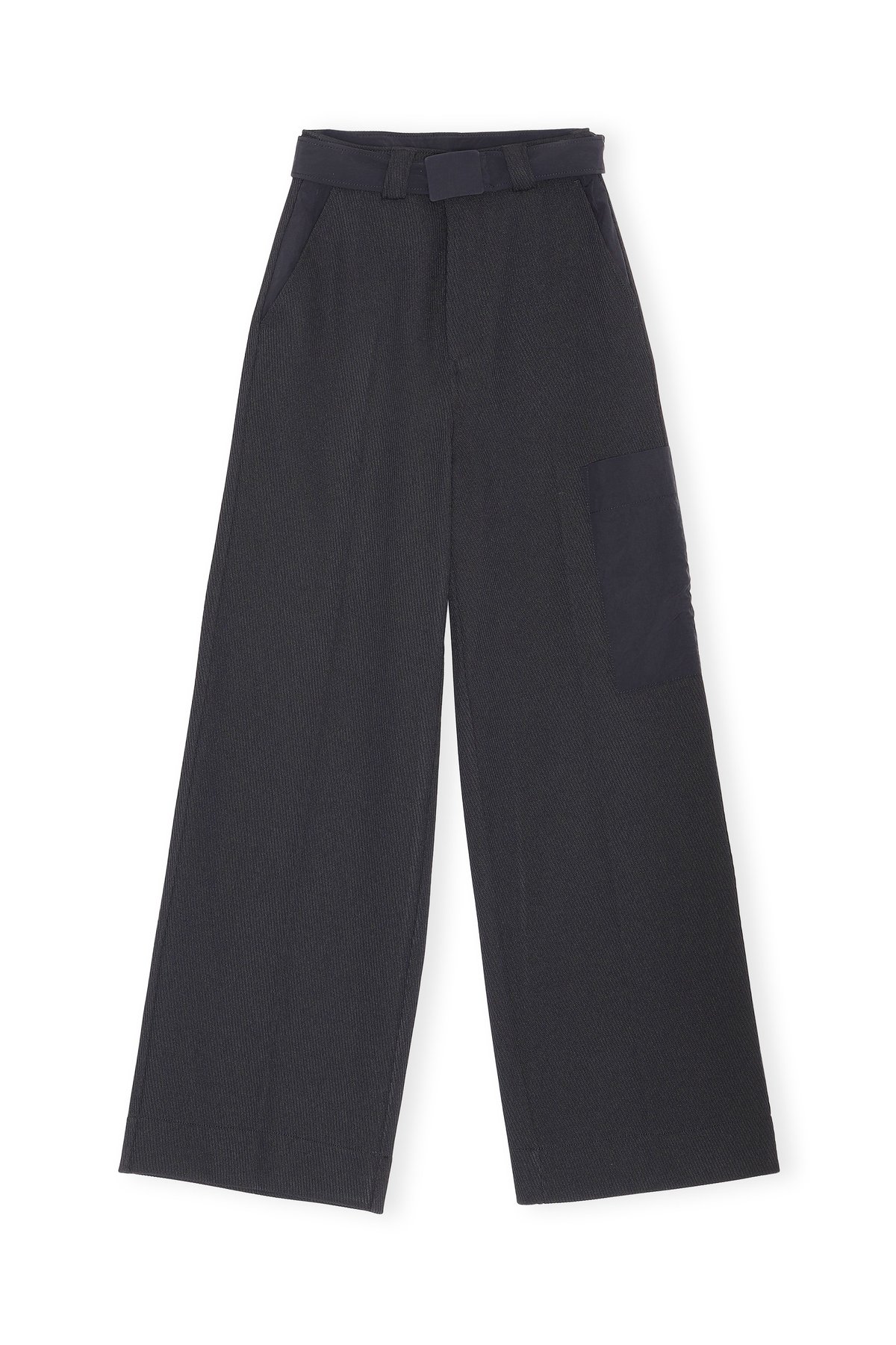 【関税込み】GANNI ブラック ポケット トラウザーズ Ganni Twill Pants - Black | Garmentory