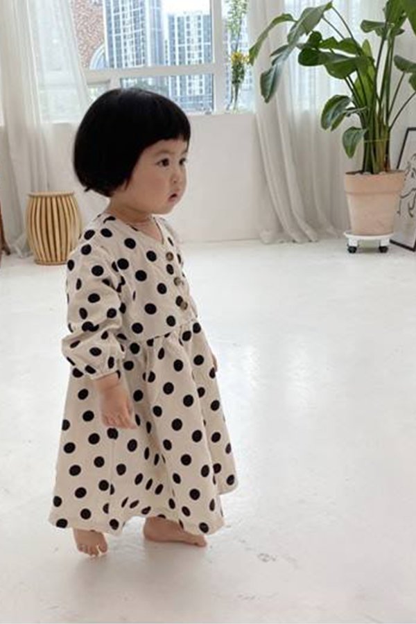 Korean Collective DOT DRESS (IVORY) Korean Collective DOT DRESS (IVORY)