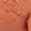 Tony Shirtmakers Japanese Tonal Seersucker Fly Fish & Hike Camp Shirt - Burnt Orange - Thumbnail 6