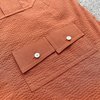 Tony Shirtmakers Japanese Tonal Seersucker Fly Fish & Hike Camp Shirt - Burnt Orange - Thumbnail 7