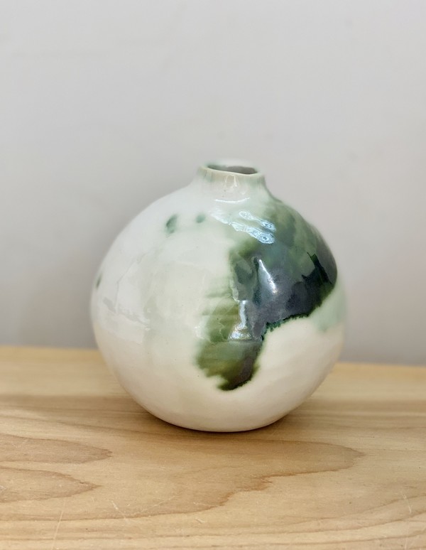 A.Cheng Small Copper Oxide Porcelain Vase - Green A.Cheng Small Copper Oxide Porcelain Vase - Green