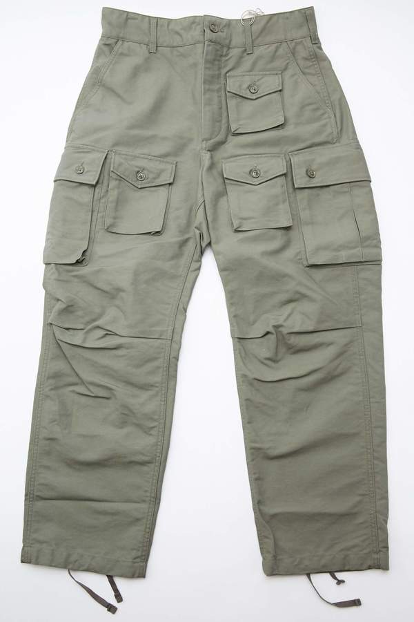 Engineered Garments FA Pant in Cotton Double Cloth - Olive