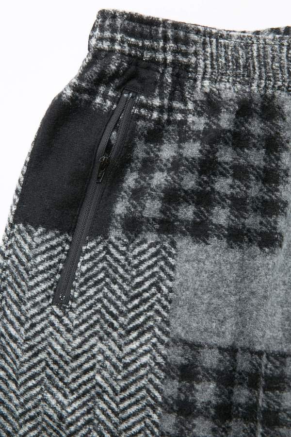 Engineered Garments Jog Pant in Knit Patchwork Herringbone - Black/Grey Engineered Garments Jog Pant in Knit Patchwork Herringbone - Black/Grey