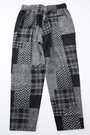 Engineered Garments Jog Pant in Knit Patchwork Herringbone - Black/Grey Engineered Garments Jog Pant in Knit Patchwork Herringbone - Black/Grey