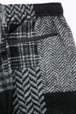 Engineered Garments Jog Pant in Knit Patchwork Herringbone - Black/Grey Engineered Garments Jog Pant in Knit Patchwork Herringbone - Black/Grey