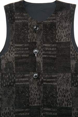 Engineered Garments Cotton Herringbone Twill Over Vest - Black Engineered Garments Cotton Herringbone Twill Over Vest - Black