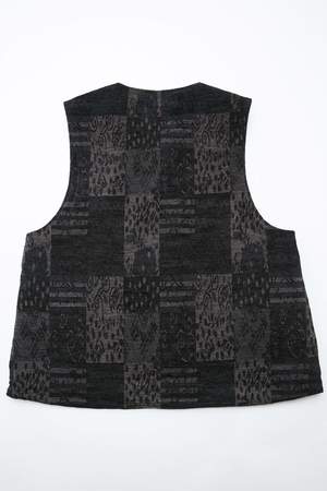 Engineered Garments Cotton Herringbone Twill Over Vest - Black Engineered Garments Cotton Herringbone Twill Over Vest - Black