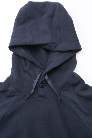 Engineered Garments Cotton Fleece Plain Raglan Hoody - Dark Navy Engineered Garments Cotton Fleece Plain Raglan Hoody - Dark Navy