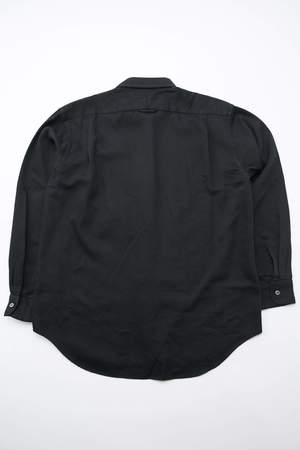 Engineered Garments Cotton Waffle Pique Short Collar Shirt - Black Engineered Garments Cotton Waffle Pique Short Collar Shirt - Black