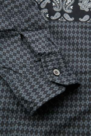 Engineered Garments Spread Collar Shirt - Black Sheeting Bandana Print Engineered Garments Spread Collar Shirt - Black Sheeting Bandana Print