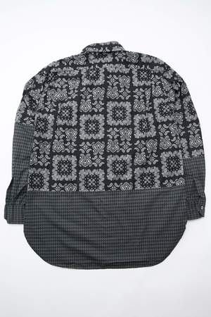 Engineered Garments Spread Collar Shirt - Black Sheeting Bandana Print Engineered Garments Spread Collar Shirt - Black Sheeting Bandana Print