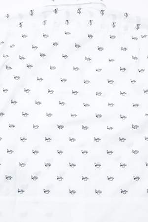 Engineered Garments Spread Collar Shirt in Trumpet Embroidery Broadcloth - White Engineered Garments Spread Collar Shirt in Trumpet Embroidery Broadcloth - White