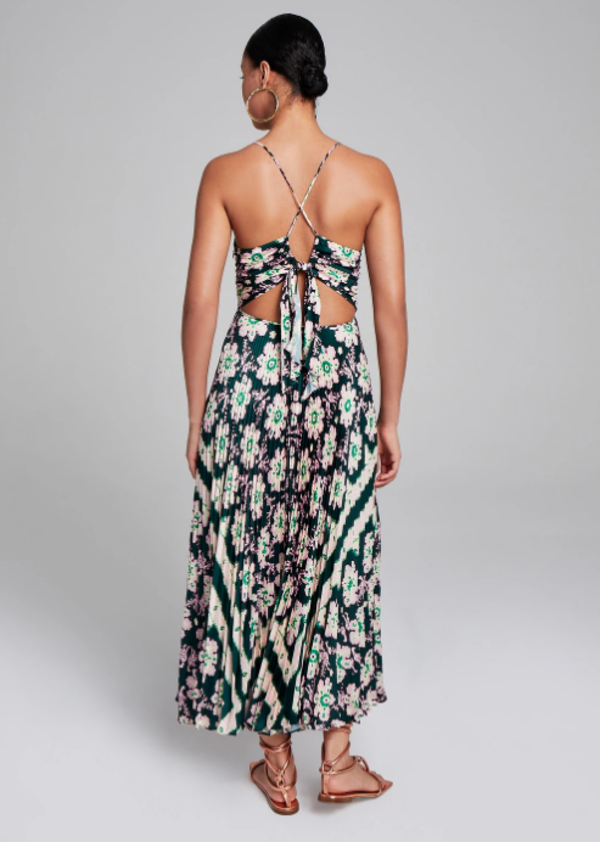 A.L.C. Gemini Stella Scarf Print Dress - Green / Pink A.L.C. Gemini Stella Scarf Print Dress - Green / Pink