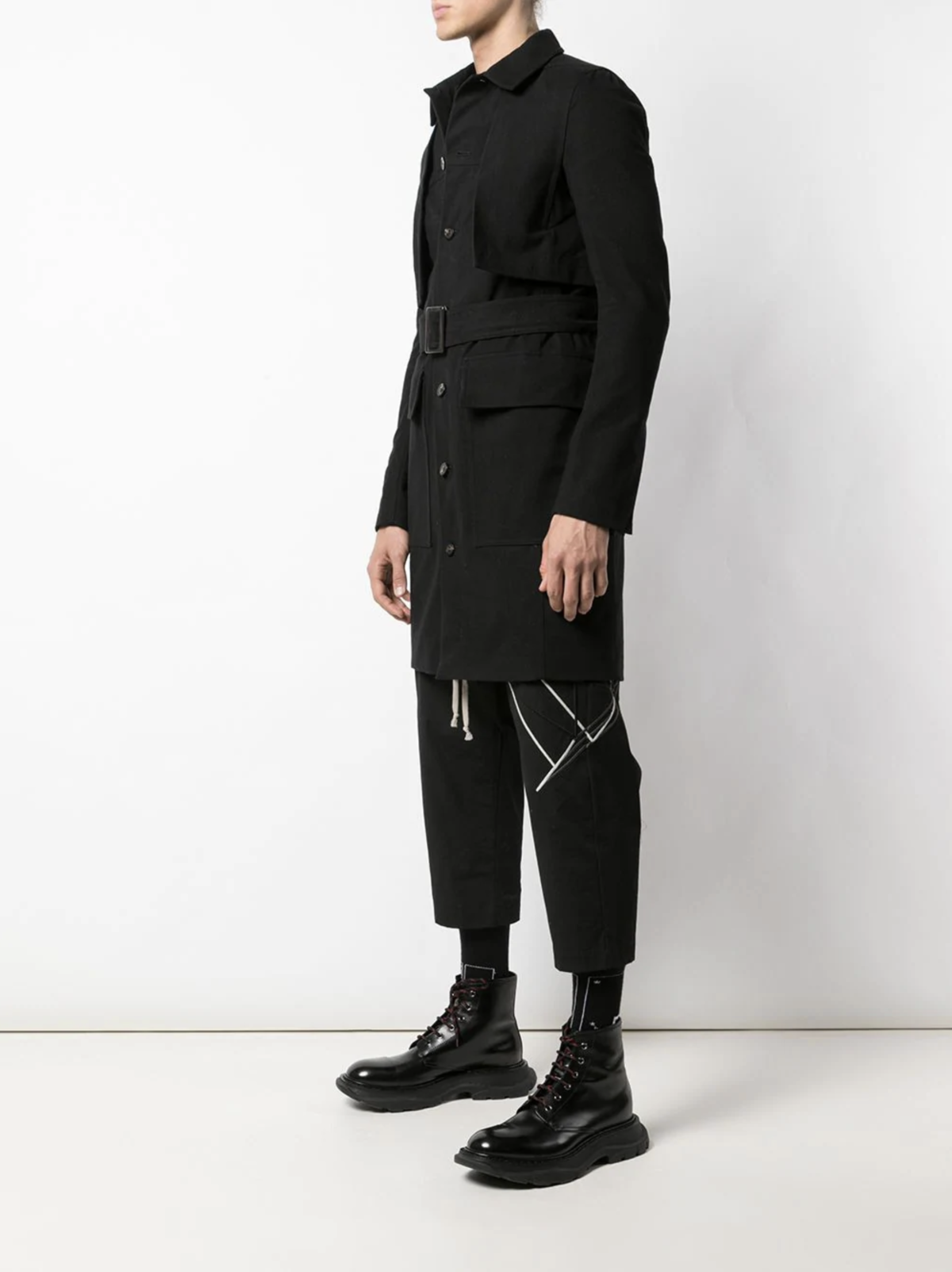 Rick Owens Larry Drella Jacket Trench Coat | Garmentory