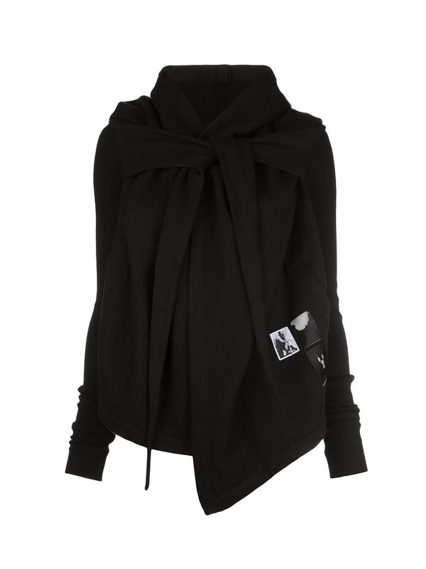 Rick Owens Drkshdw Larry Hooded Cropped Wrap Hoodie | Garmentory
