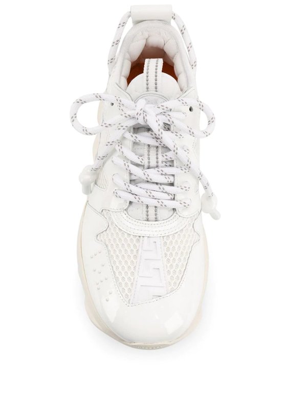VERSACE CHAIN REACTION 2 LOW-TOP SNEAKERS - White VERSACE CHAIN REACTION 2 LOW-TOP SNEAKERS - White