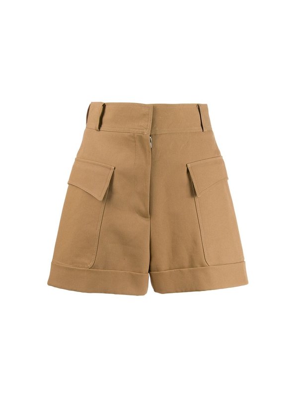 Victoria Beckham Pocket Detail High-waisted Shorts - Khaki Victoria Beckham Pocket Detail High-waisted Shorts - Khaki