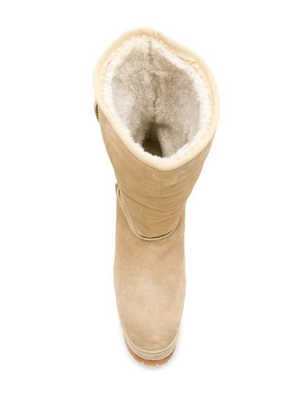 R13 Shearling Short Platform Boots - Tan R13 Shearling Short Platform Boots - Tan
