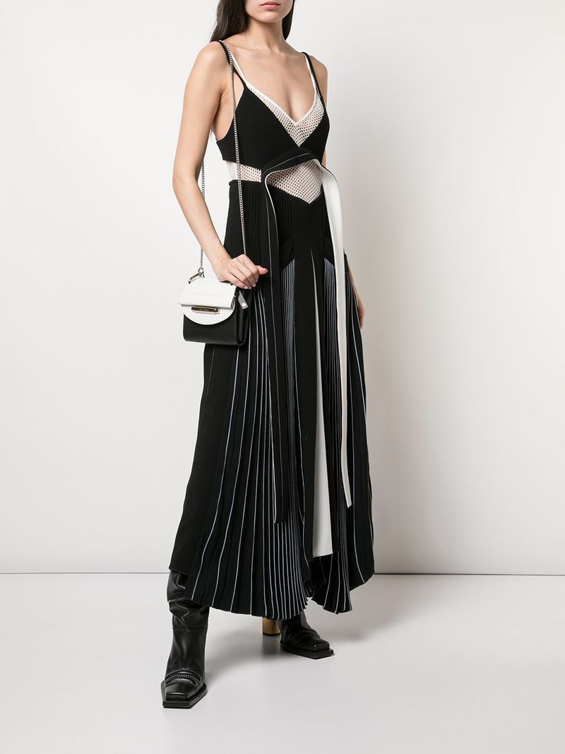 PROENZA SCHOULER PLEATED CADY SLEEVELESS MAXI DRESS - Black | Garmentory