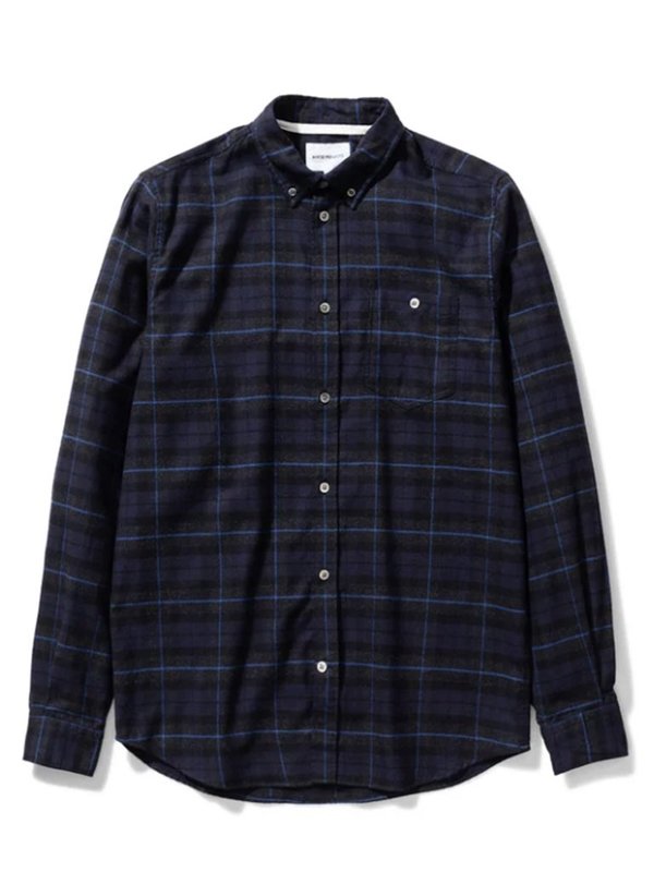 Norse Projects Anton Check Shirt - Navy Norse Projects Anton Check Shirt - Navy