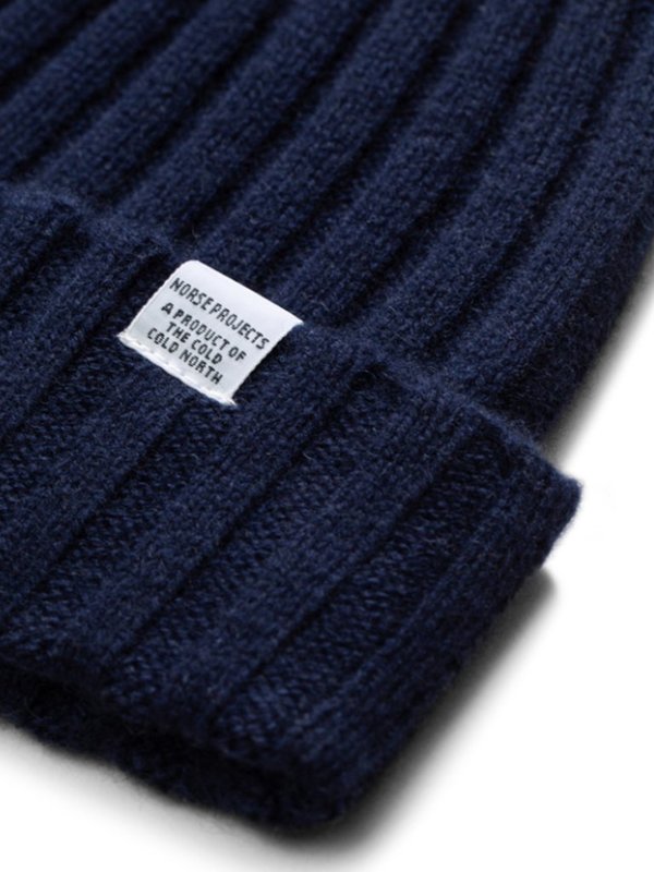 Norse Projects Cashwool Beanie - Dark Navy Norse Projects Cashwool Beanie - Dark Navy