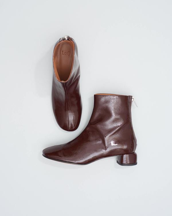 LOQ Lola Crinkle Patent Heels - Ganache LOQ Lola Crinkle Patent Heels - Ganache